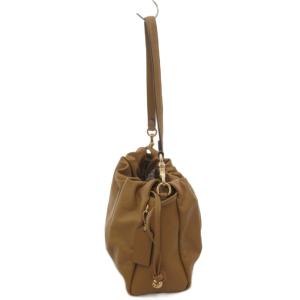 COACH フェイ ドローストリング バッグ ハンドバッグ ゴールドカラー金具 レザー 茶 ブラウン CT763 /FF