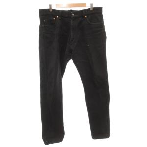 ドビーパンツ ストレート ロゴ ジッパーフライ W38 黒 ブラック MPT1030M23 /FF