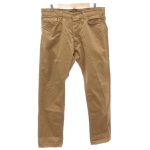出陣 セルビッヂ ウエストポイントスリムストレート チノパン パンツ ボタンフライ 36 ベージュ /FF