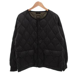 ミリタリー オーバーサイズクルーネック ダウンジャケットソフトシェル ブルゾン M ブラック 104LSBPML-1