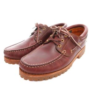 AUTHENTICS 3EYE デッキシューズ レースアップ レザー 茶 ブラウン 28cm A81148