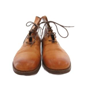 genten × U-DOT ショートブーツ レースアップ 革靴 レザー M 茶 ブラウン /FF