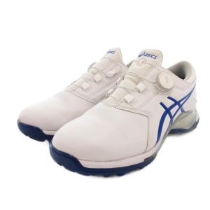 GEL-ACE PRO M BOA ゴルフシューズ ローカット 25 白 ホワイト 青 ブルー 111A229