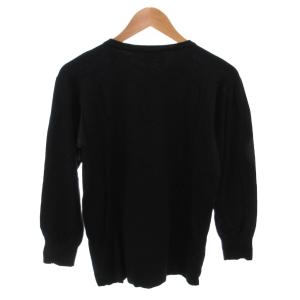 MARGARET HOWELL × JOHN SMEDLEY ニット セーター ヘンリーネック 長袖 ウール M 紺 ネイビー /FF