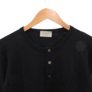 MARGARET HOWELL × JOHN SMEDLEY ニット セーター ヘンリーネック 長袖 ウール M 紺 ネイビー /FF