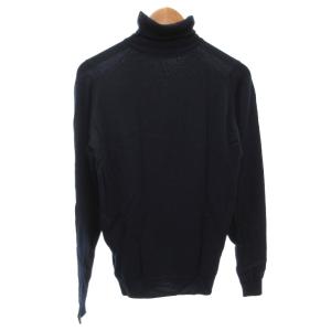 JOHN SMEDLEY ニット セーター 長袖 タートルネック ウール M 紺 ネイビー /FF