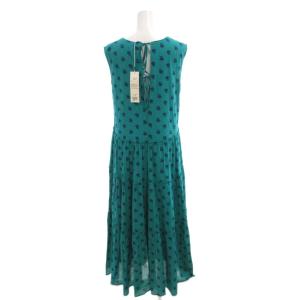 NE QUITTEZ PAS! DOBBY ST PLAIN GATHER SLEEVELESS DRESS ワンピース