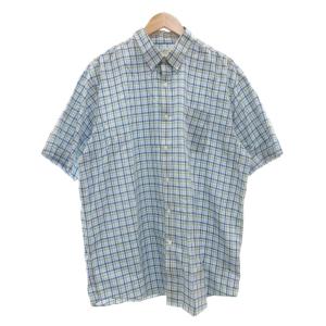 美品 半袖シャツ TRADITIONAL FIT ボタンダウン コットン チェック XL マルチカラー