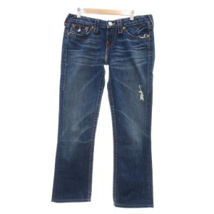 美品 デニムパンツ ジーンズ ダメージ加工 28 インディゴブルー /MG
