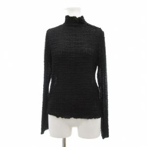美品 25AW ティアードラッセルプルオーバー 立体プリーツ 長袖 ブラック /MG