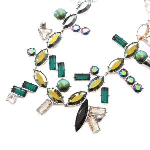 Helen Necklace ネックレス ペンダント アクセサリー カットストーン マルチカラー /FF