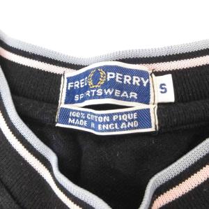 FRED PERRY ベスト プルオーバー ロゴ 刺繍 S 黒 ブラック /MG