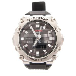 G-STEEL 腕時計 アナデジ タフソーラー シルバーカラー ブラック GST-B600-1AJF