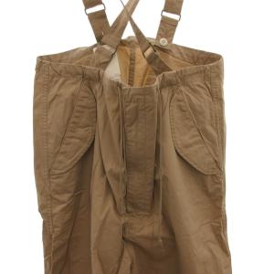 BEAMS BOY US ARMY オーバー パンツ オーバーオール サロペット ドローコード ワイド ベージュ /FF