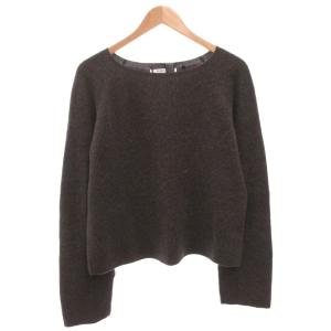 ニット セーター ウール カシミヤ混 M グレー
