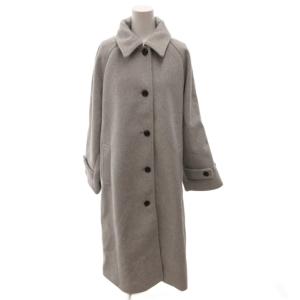 24AW ビーバー ステンカラーコート ロング F グレー /FF