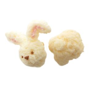 ミルクなうさぎ クッキーのカオ オシリ イヤリング アクセサリー 2点セット 両耳 白 ホワイト /FF