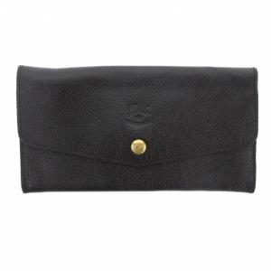 レターフラップ ロングウォレット 長財布 レザー 牛革 黒 ブラック 54242305140 /JS