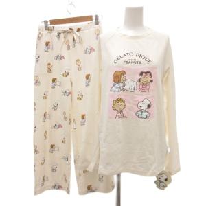 タグ付き 25AW PEANUTS セットアップ オリジナルアート ワンポイントロンT パンツ パジャマ