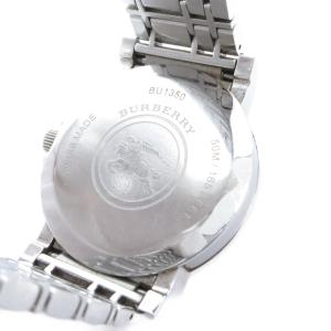 BURBERRY 腕時計 チェック柄 クォーツ BU1350 アナログ 文字盤ホワイト シルバーカラー