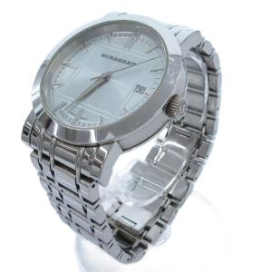 BURBERRY 腕時計 チェック柄 クォーツ BU1350 アナログ 文字盤ホワイト シルバーカラー