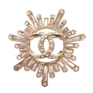 CHANEL ブローチ ピン ココマーク ビジュー A17K シルバーカラー ゴールドカラー