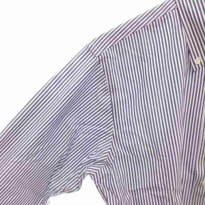 Brooks Brothers タグ付き ボタンダウンシャツ 長袖 ストライプ 15 2/1?3/2 青 ブルー /FF TZ2