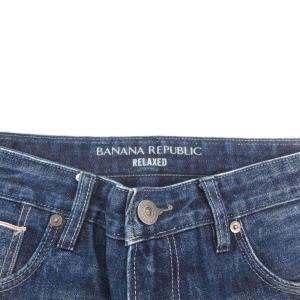 BANANA REPUBLIC RELAXED 美品 デニムパンツ ジーンズ ジップフライ インディゴブルー 青 ブルー /MG