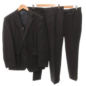 ANGELICO社製 セットアップ スーツ ビジネス ジャケット パンツ ×2 背抜き 2B 黒 ブラック