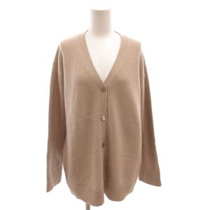 ニットカーディガン ウール カシミヤ混 M ベージュ /FF