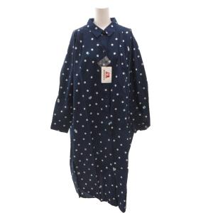 タグ付き 森永製菓 森永ラムネ ローリングパンダズ パターン シャツワンピース ドット バイカラー 長袖