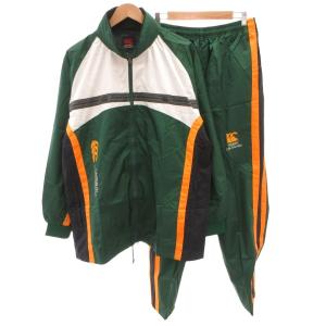 セットアップ ジャージ ナイロンジャケット ウィンドブレーカー パンツ イージー ロゴ 3L 4L 緑