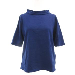 美品 Tシャツ 半袖 無地 ハイネック 2 紺 ネイビー  /MG