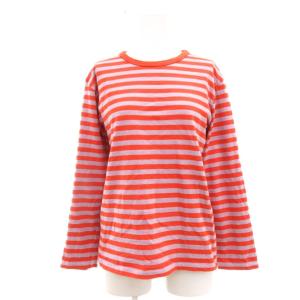 美品 Tシャツ 長袖 ボーダー 1 オレンジ パープル /MG