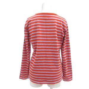 agnes b. 美品 Tシャツ 長袖 ボーダー 1 オレンジ パープル /MG
