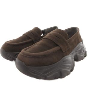 SY 25AW スポーツローファー シューズ 厚底 フェイクスエード 23.5 茶 ブラウン /FF