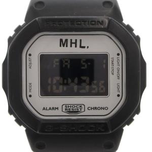 マーガレットハウエル MHL. 腕時計 デジタル DW-5600VT クォーツ デイト 黒 ブラック シルバーカラー