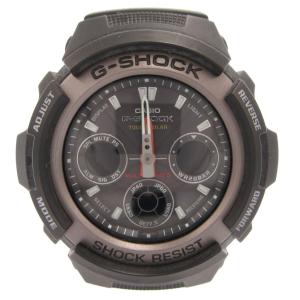 The G コンビネーション 腕時計 ウォッチ アナデジ 電波ソーラー 黒 ブラック AWG-101-1AJF