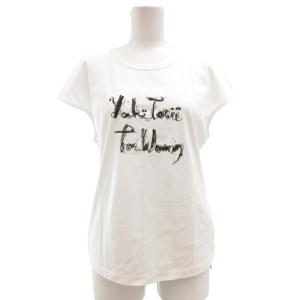 タグ付き Tシャツ フレンチスリーブ 刺繍 スパンコール ラインストーン 38 ホワイト /MG
