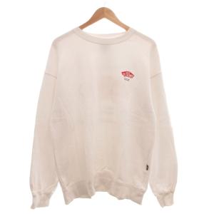 美品 バックプリント ルーズシルエットスウェット トレーナー ロゴ 裏毛 L ホワイト /MG
