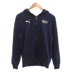 × ENDLESS 美品 パーカー スウェット ジップアップ ロゴ M ネイビー /MG