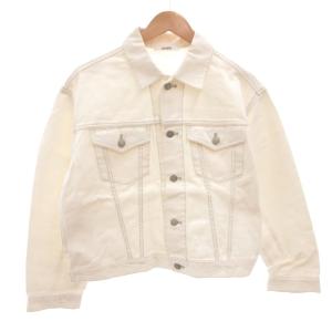24SS デニムジャケット Gジャン ブルゾン 短丈 ショート F 白 ホワイト /FF