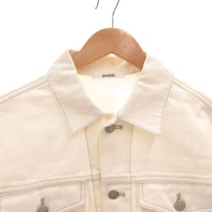 SNIDEL 24SS デニムジャケット Gジャン ブルゾン 短丈 ショート F 白 ホワイト /FF