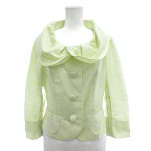 美品 ジャケット ショート 薄手 38 黄緑 /MG