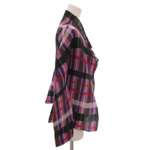me ISSEY MIYAKE 24AW カーディガン プリーツ チェック マルチカラー MI43FO641