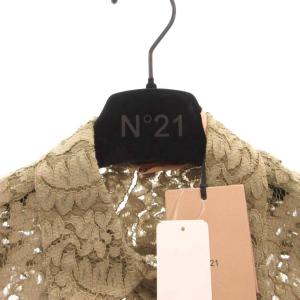 N°21 タグ付き ワンピース オールインワン 長袖 レース ひざ丈 38 グレージュ P16EN2M0H1534078