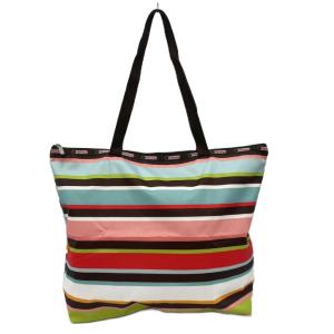 LesportSAC ショルダーバッグ ポーチ付き ボーダー マルチカラー レインボー /JS