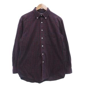 RALPH LAUREN 美品 長袖シャツ チェック M レッド系 /MG