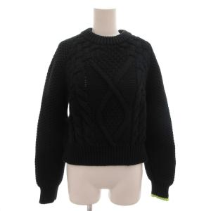 15AW ニット セーター ショート丈 M ブラック