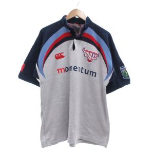 Blue Bulls ブルーブルズ ラグビージャージ シャツ 半袖 ロゴ L グレー ネイビー /MG